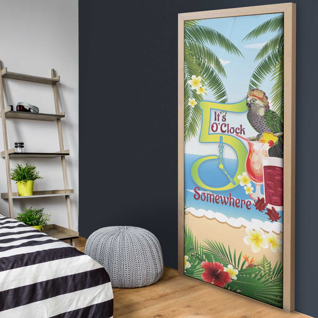 Guyana Christmas Door Cover Macaw Red-fan Parrot Tropical Vibes - Wonder Print Shop