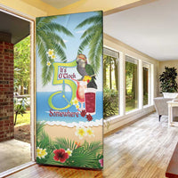 Guyana Christmas Door Cover Macaw Red-fan Parrot Tropical Vibes - Wonder Print Shop