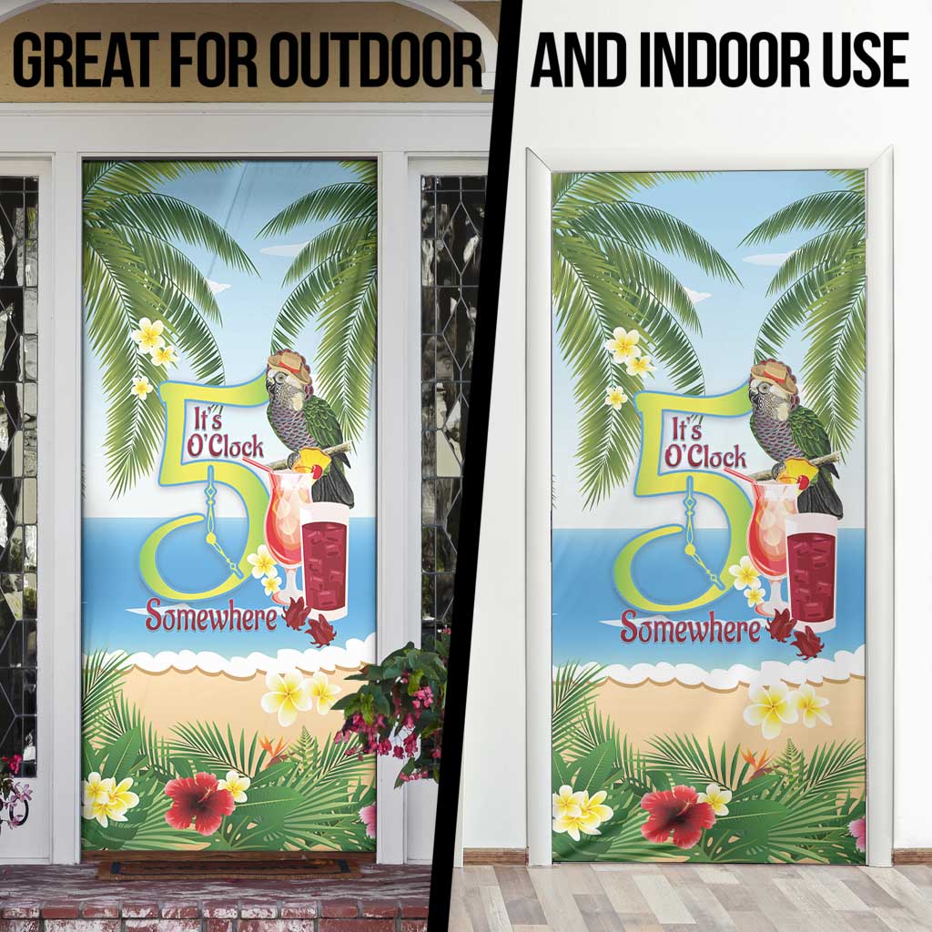 Guyana Christmas Door Cover Macaw Red-fan Parrot Tropical Vibes - Wonder Print Shop