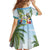 Guyana Christmas Family Matching Long Sleeve Bodycon Dress and Hawaiian Shirt Macaw Red-fan Parrot Tropical Vibes - Wonder Print Shop
