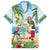 Guyana Christmas Family Matching Long Sleeve Bodycon Dress and Hawaiian Shirt Macaw Red-fan Parrot Tropical Vibes - Wonder Print Shop