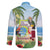 Guyana Christmas Family Matching Long Sleeve Bodycon Dress and Hawaiian Shirt Macaw Red-fan Parrot Tropical Vibes - Wonder Print Shop