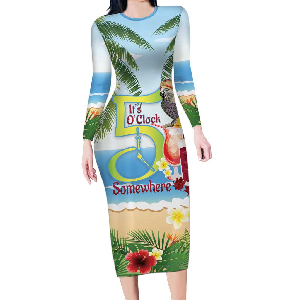 Guyana Christmas Family Matching Long Sleeve Bodycon Dress and Hawaiian Shirt Macaw Red-fan Parrot Tropical Vibes - Wonder Print Shop