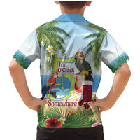 Guyana Christmas Family Matching Mermaid Dress and Hawaiian Shirt Macaw Red-fan Parrot Tropical Vibes - Wonder Print Shop