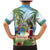 Guyana Christmas Family Matching Mermaid Dress and Hawaiian Shirt Macaw Red-fan Parrot Tropical Vibes - Wonder Print Shop