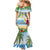 Guyana Christmas Family Matching Mermaid Dress and Hawaiian Shirt Macaw Red-fan Parrot Tropical Vibes - Wonder Print Shop