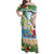 Guyana Christmas Family Matching Off Shoulder Maxi Dress and Hawaiian Shirt Macaw Red-fan Parrot Tropical Vibes - Wonder Print Shop