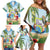 Guyana Christmas Family Matching Off Shoulder Short Dress and Hawaiian Shirt Macaw Red-fan Parrot Tropical Vibes - Wonder Print Shop