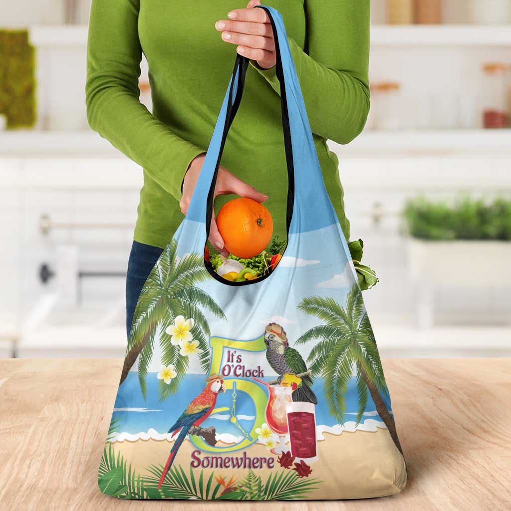 Guyana Christmas Grocery Bag Macaw Red-fan Parrot Tropical Vibes - Wonder Print Shop