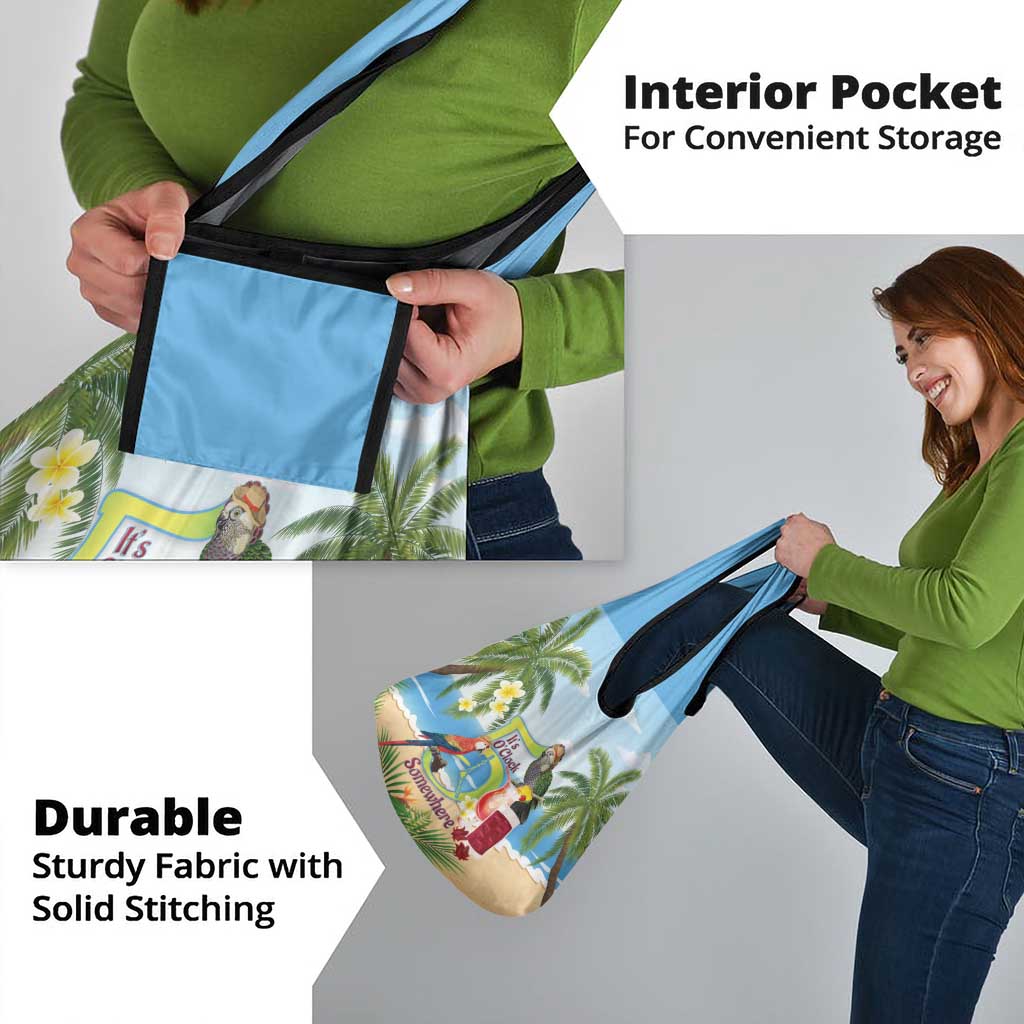 Guyana Christmas Grocery Bag Macaw Red-fan Parrot Tropical Vibes - Wonder Print Shop