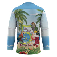 Guyana Christmas Hockey Jersey Macaw Red-fan Parrot Tropical Vibes - Wonder Print Shop