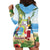 Guyana Christmas Hoodie Dress Macaw Red-fan Parrot Tropical Vibes - Wonder Print Shop