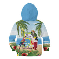 Guyana Christmas Kid Hoodie Macaw Red-fan Parrot Tropical Vibes - Wonder Print Shop