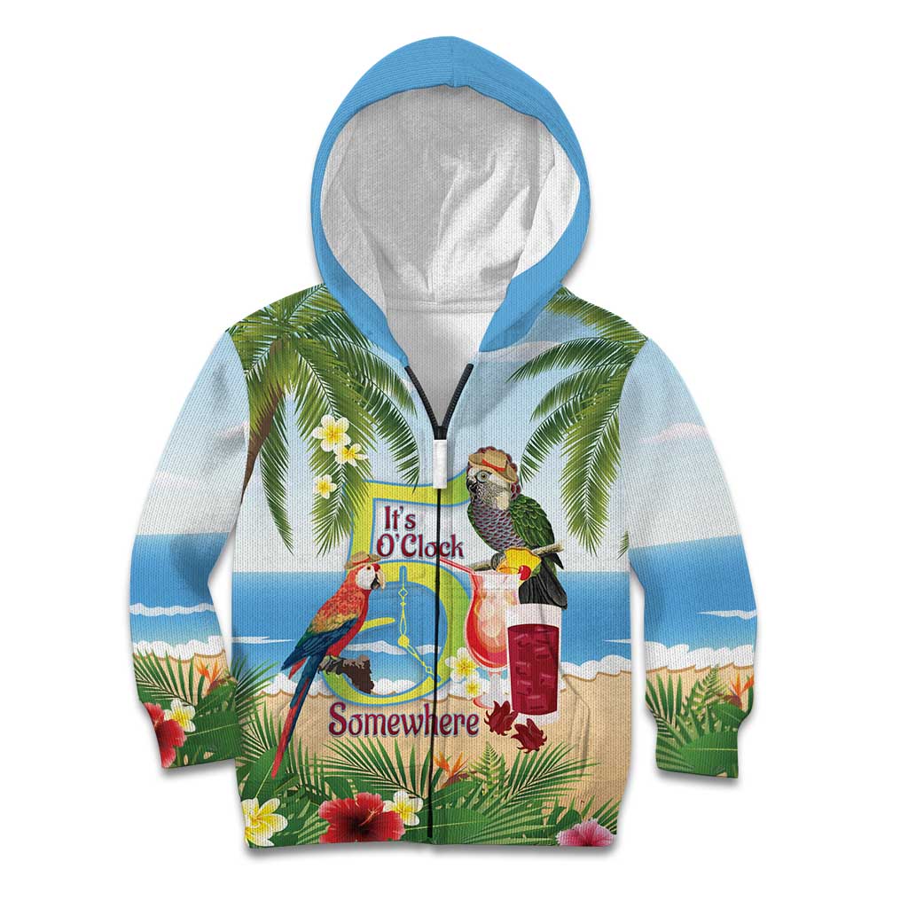 Guyana Christmas Kid Hoodie Macaw Red-fan Parrot Tropical Vibes - Wonder Print Shop