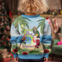 Guyana Christmas Kid Ugly Christmas Sweater Macaw Red-fan Parrot Tropical Vibes - Wonder Print Shop