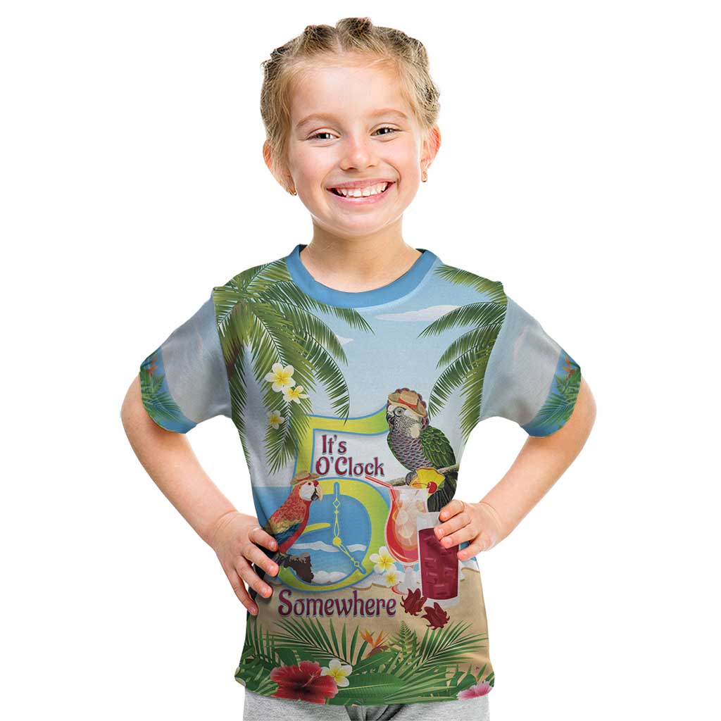 Guyana Christmas Kid T Shirt Macaw Red-fan Parrot Tropical Vibes - Wonder Print Shop