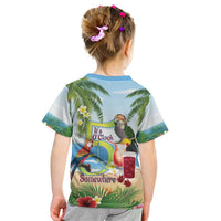 Guyana Christmas Kid T Shirt Macaw Red-fan Parrot Tropical Vibes - Wonder Print Shop
