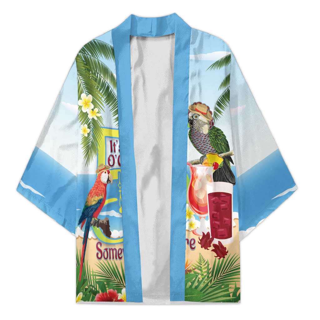 Guyana Christmas Kimono Macaw Red-fan Parrot Tropical Vibes - Wonder Print Shop