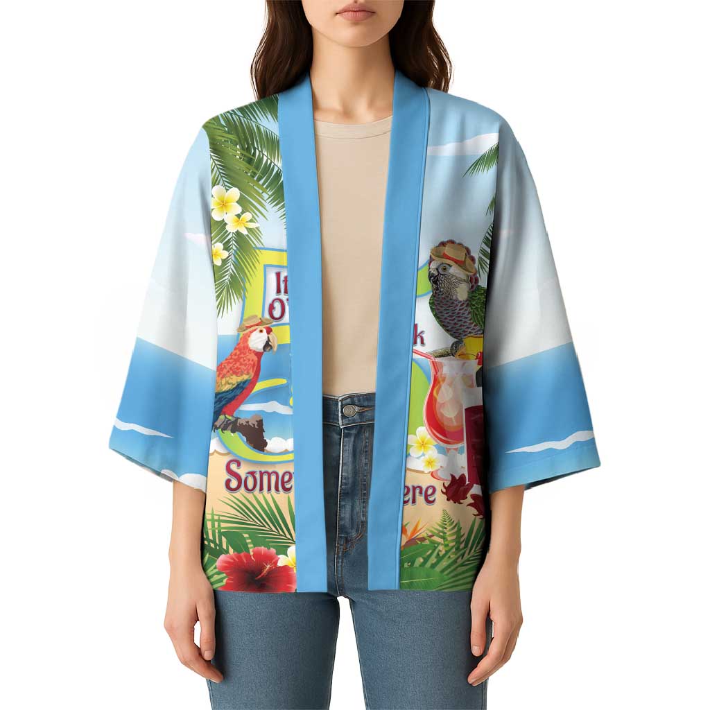 Guyana Christmas Kimono Macaw Red-fan Parrot Tropical Vibes - Wonder Print Shop
