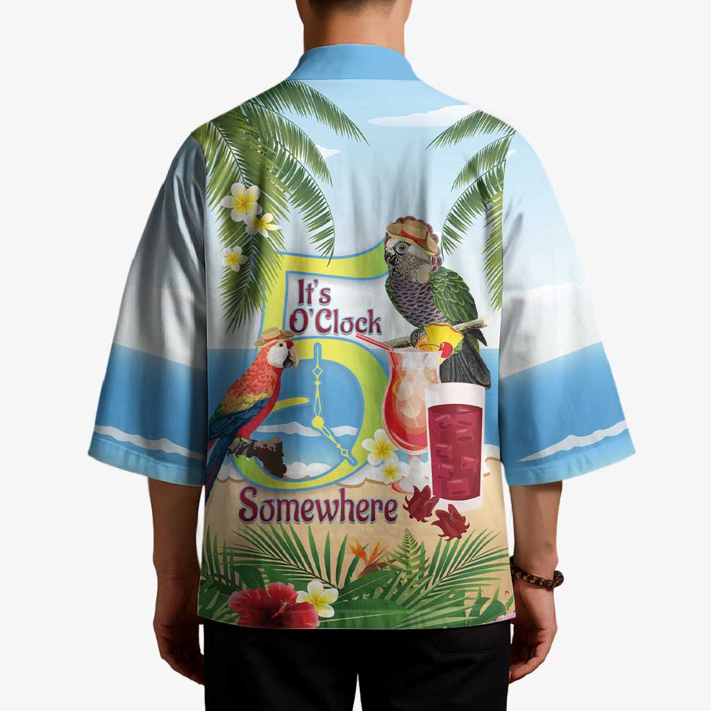 Guyana Christmas Kimono Macaw Red-fan Parrot Tropical Vibes - Wonder Print Shop