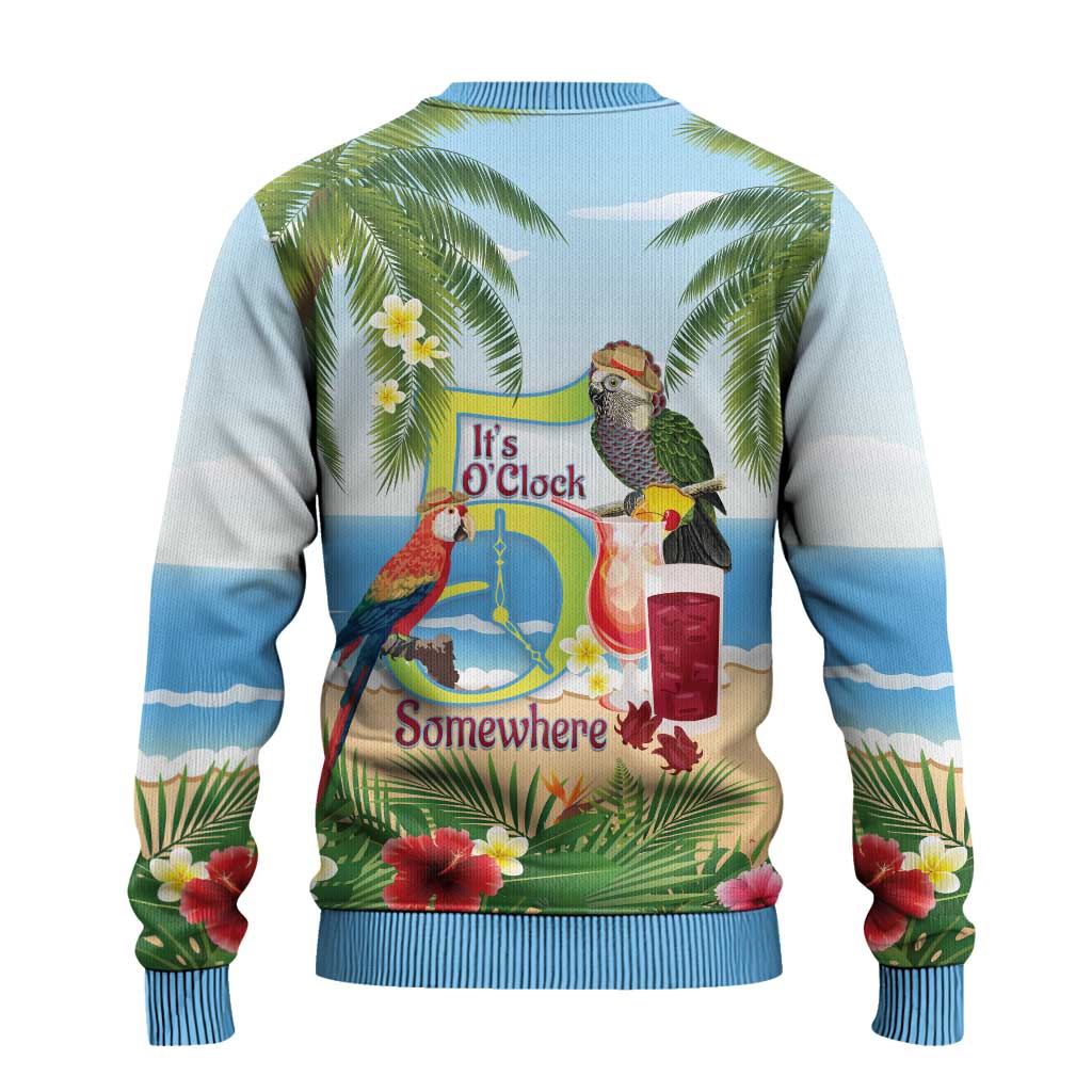 Guyana Christmas Ugly Christmas Sweater Macaw Red-fan Parrot Tropical Vibes - Wonder Print Shop