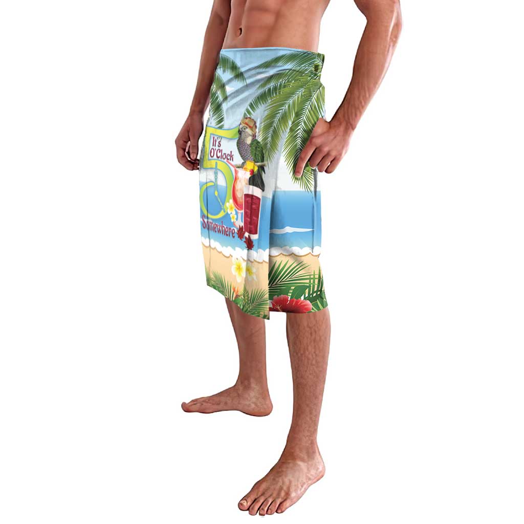 Guyana Christmas Lavalava Macaw Red-fan Parrot Tropical Vibes - Wonder Print Shop