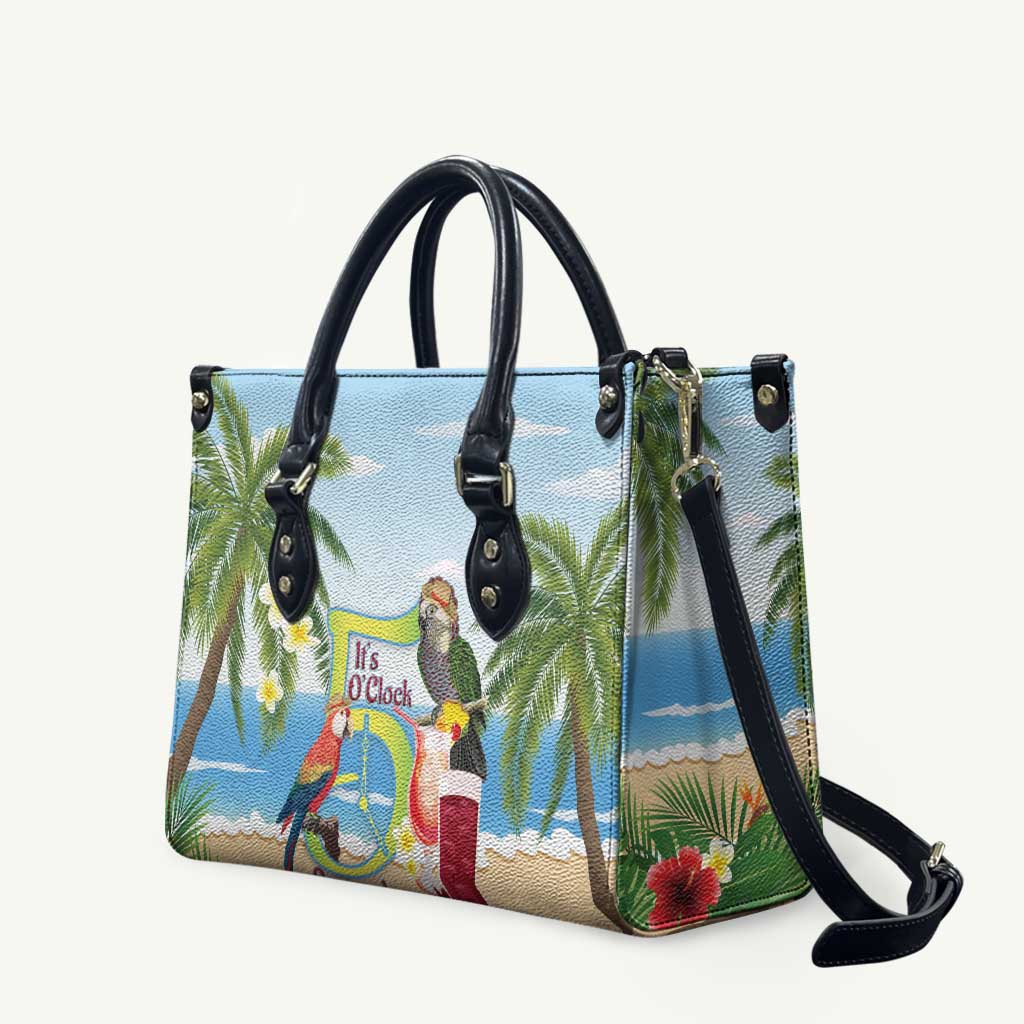 Guyana Christmas Leather Bag Macaw Red-fan Parrot Tropical Vibes - Wonder Print Shop