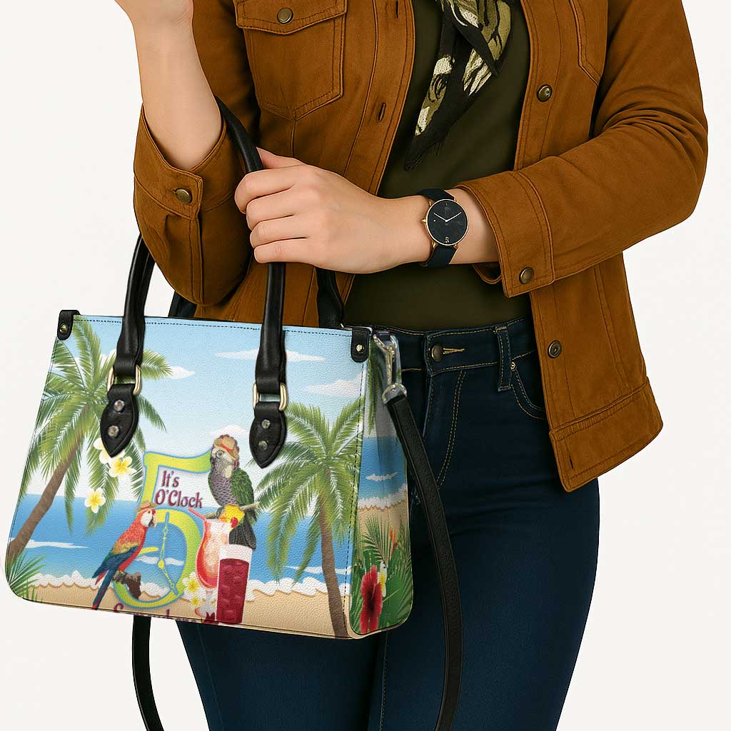 Guyana Christmas Leather Bag Macaw Red-fan Parrot Tropical Vibes - Wonder Print Shop