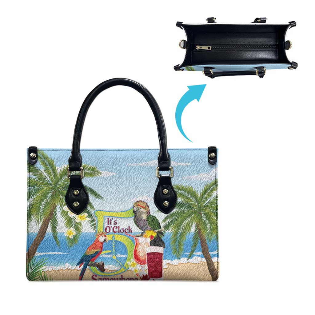 Guyana Christmas Leather Bag Macaw Red-fan Parrot Tropical Vibes - Wonder Print Shop