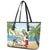 Guyana Christmas Leather Tote Bag Macaw Red-fan Parrot Tropical Vibes - Wonder Print Shop
