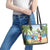 Guyana Christmas Leather Tote Bag Macaw Red-fan Parrot Tropical Vibes - Wonder Print Shop