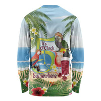 Guyana Christmas Long Sleeve Shirt Macaw Red-fan Parrot Tropical Vibes - Wonder Print Shop