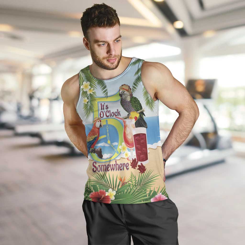 Guyana Christmas Men Tank Top Macaw Red-fan Parrot Tropical Vibes - Wonder Print Shop
