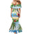 Guyana Christmas Mermaid Dress Macaw Red-fan Parrot Tropical Vibes - Wonder Print Shop