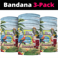 Guyana Christmas Neck Gaiter Macaw Red-fan Parrot Tropical Vibes - Wonder Print Shop