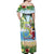 Guyana Christmas Off Shoulder Maxi Dress Macaw Red-fan Parrot Tropical Vibes - Wonder Print Shop