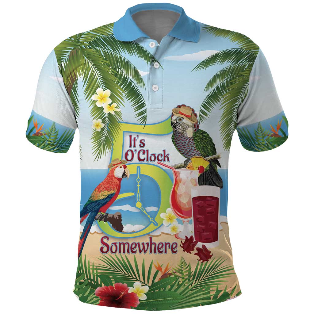 Guyana Christmas Polo Shirt Macaw Red-fan Parrot Tropical Vibes - Wonder Print Shop