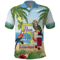 Guyana Christmas Polo Shirt Macaw Red-fan Parrot Tropical Vibes - Wonder Print Shop
