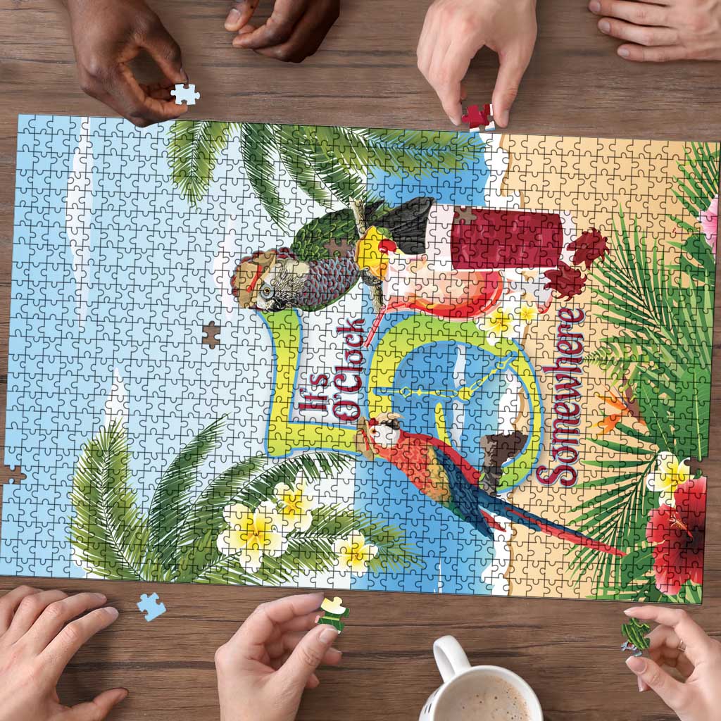 Guyana Christmas Puzzle Macaw Red-fan Parrot Tropical Vibes - Wonder Print Shop