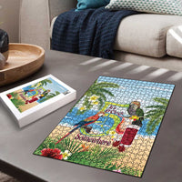 Guyana Christmas Puzzle Macaw Red-fan Parrot Tropical Vibes - Wonder Print Shop