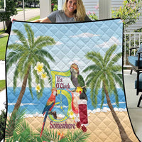 Guyana Christmas Quilt Macaw Red-fan Parrot Tropical Vibes - Wonder Print Shop