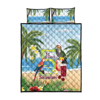 Guyana Christmas Quilt Bed Set Macaw Red-fan Parrot Tropical Vibes - Wonder Print Shop