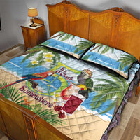 Guyana Christmas Quilt Bed Set Macaw Red-fan Parrot Tropical Vibes - Wonder Print Shop