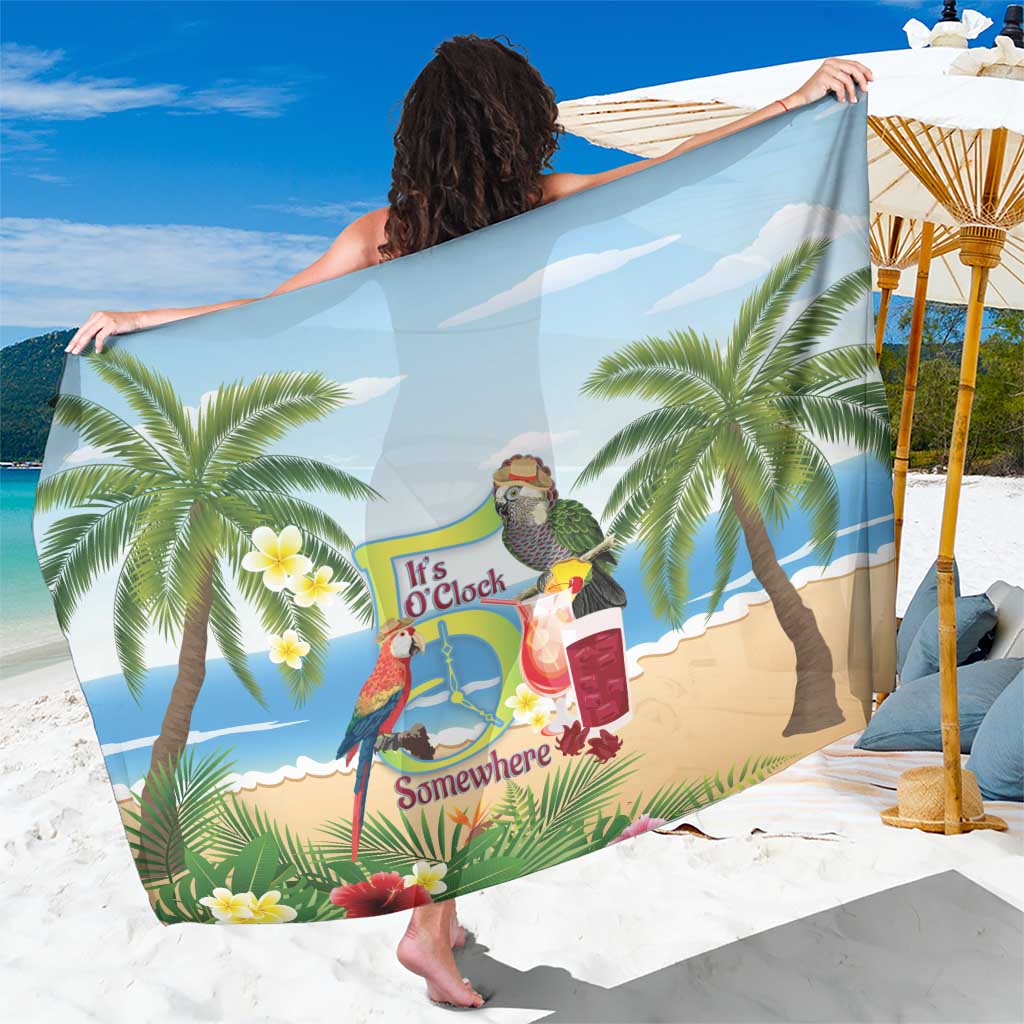 Guyana Christmas Sarong Macaw Red-fan Parrot Tropical Vibes - Wonder Print Shop