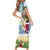 Guyana Christmas Short Sleeve Bodycon Dress Macaw Red-fan Parrot Tropical Vibes - Wonder Print Shop
