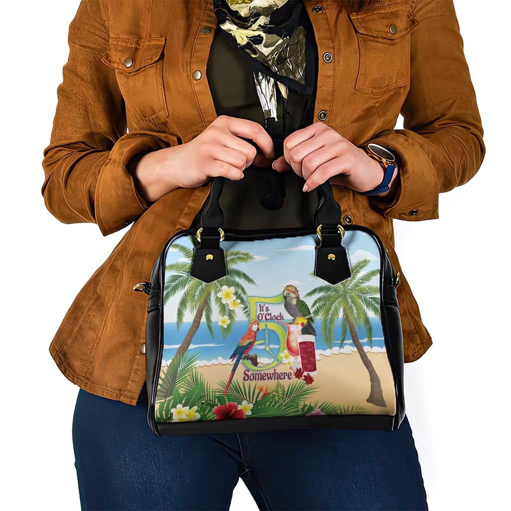 Guyana Christmas Shoulder Handbag Macaw Red-fan Parrot Tropical Vibes - Wonder Print Shop