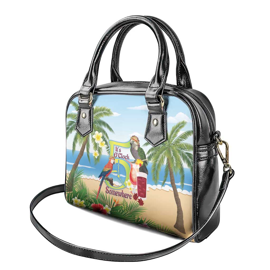Guyana Christmas Shoulder Handbag Macaw Red-fan Parrot Tropical Vibes - Wonder Print Shop