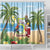 Guyana Christmas Shower Curtain Macaw Red-fan Parrot Tropical Vibes - Wonder Print Shop