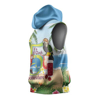 Guyana Christmas Sleeveless Hoodie Macaw Red-fan Parrot Tropical Vibes - Wonder Print Shop