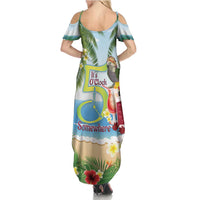 Guyana Christmas Summer Maxi Dress Macaw Red-fan Parrot Tropical Vibes - Wonder Print Shop